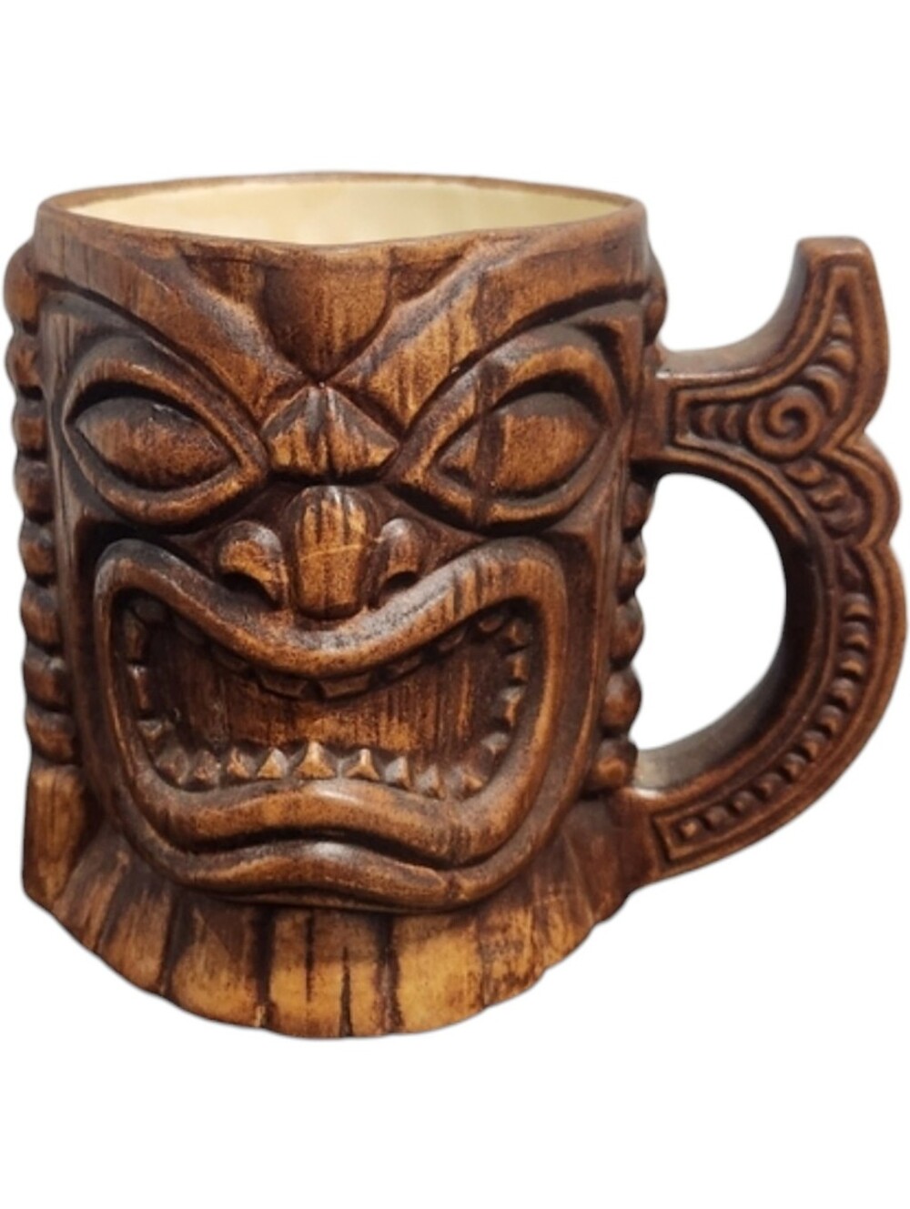 Vintage 60's Hawaiian Tiki Ceramic Coffee Mug